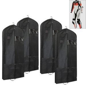 Set of 4 Motorcycle leather suit garment bag 65 x 66.93 inch Tourtecs LK14 protective cover breathable black