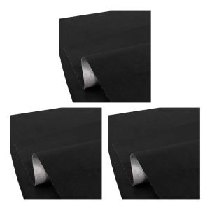 Set of 3 Motorcycle seat cover fabric artificial leather anti-slip black XL 140x39.37 inch