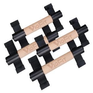 Set of 2 Parallettes Paire de Poignées de Pompe Cranit LG12 Barre de Support de Pompe en Bois 15.75 inch