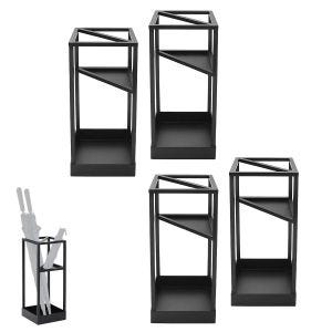 Set of 4 Umbrella stand Divit umbrella stand steel coat rack RE64 black