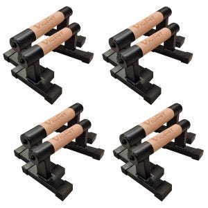 Set of 4 Parallettes Paire de Poignées de Pompe Cranit LG12 Barre de Support de Pompe en Bois 15.75 inch