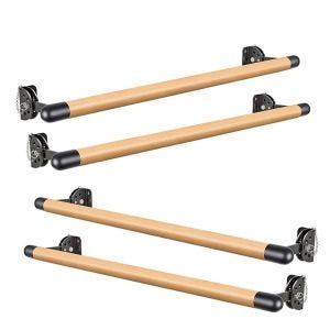 Set of 4 Ballet bar solid wood adjustable Cranit BS21 workout bar wall mounting