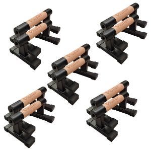 Set of 5 Parallettes Paire de Poignées de Pompe Cranit LG12 Barre de Support de Pompe en Bois 15.75 inch