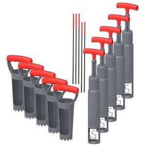 5er-Set Vole trap Divit MF12 pest control mechanical trap