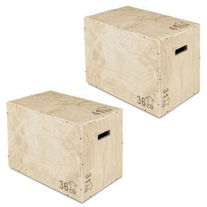 2x Plyo Box Cranit SB6 Jump Box wood 31x36x16.14 inch