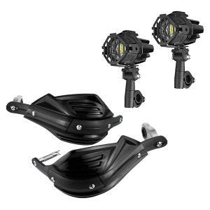 2x LED fog lights S22X + hand protectors Enduro XDure XD5