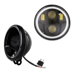 LED headlight 5.75 inch + LED headlight housing kit