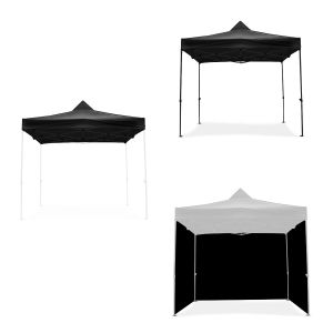 Set Rennzelt 3x3m faltbar Tourtecs Faltpavillon mit 4x Pavillon Seitenwände und Zeltdach