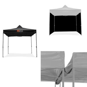 Set Rennzelt 3x3m faltbar Tourtecs MOTEA mit 4x Pavillon Seitenwände und Regenrinne