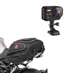 Set Tourtecs Motorrad wasserdichte Action Cam 4K Video und 16 Megapixel Kamera und Hecktasche X50 50Ltr