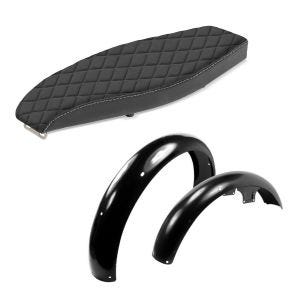 Sitzbank flach passend für Simson S50 S51 S70 Craftride VS2 Sitz schwarz + Schutzblech vorne + hinten