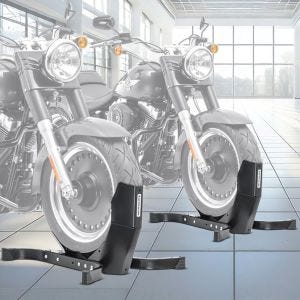 Set: Wippe Easy Plus Vorderradwippe ständer bis 21" schwarz + Wippe Easy-Plus ständer bis 21 Zoll schwarz-matt_1