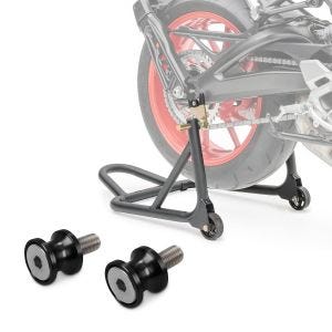 Set: Basis Hinterrad Montageständer schwarz matt + Prismabuchsen-Racingadapter Motea Jerez M8 schwarz_1