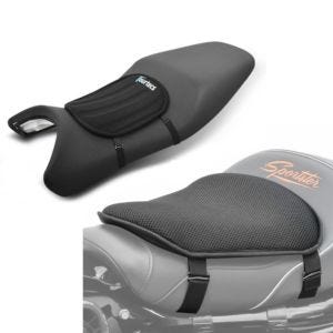Set: Gel Sitzkissen M Tourtecs Universal Komfortkissen schwarz + Gel Sitzkissen Tourtecs Neopren S Gelkissen Sitzauflage in schwarz_1