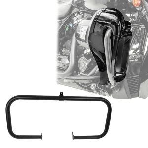 Set: Lower vented Leg Fairing fits for Harley Davidson Touring Modeelle 2014-2023 Craftride black + Engine Guard fits for Harley Davidson Touring 09-23 Craftride TR2 black