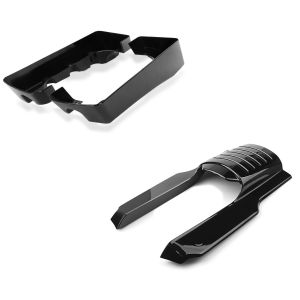 Set: Kotflügelverlängerung hinten für Harley Touring 96-08 + Seitenkoffer-Verlängerung für Harley Touring Modelle 94-13 schwarz_1