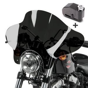 Set: Windschild Batwing + Bremsscheibenschloss Alarm für Yamaha XVS 1300 A Midnight Star_1
