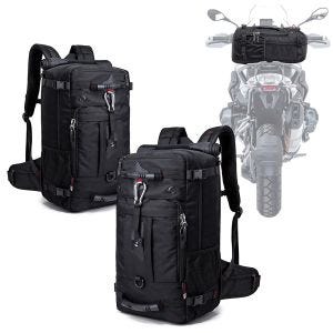 2x Motorcycle Backpack / Tail bag Bagtecs HK2 Tail bag 35Ltr in black Discount Set