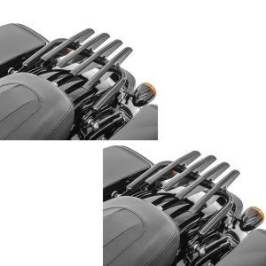 2x Gepäckträger Abnehmbar für Harley Davidson Street Glide 09-20 schwarz Craftride Spar-Set_1