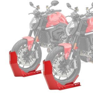 2x Verladehilfe Schiene ConStands Easy-Fix Vorderradhalterung bis 21 Zoll rot Spar-Set_1