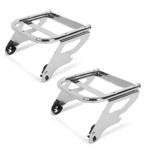 2x Gepäckträger TP Doppelsitz für Harley Davidson Touring Modelle 97-08 chrom Craftride Spar-Set_1