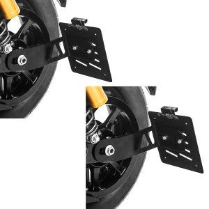 2x Seitlicher Kennzeichenhalter für Yamaha XV 950 / R 14-20 Craftride schwarz Spar-Set_1