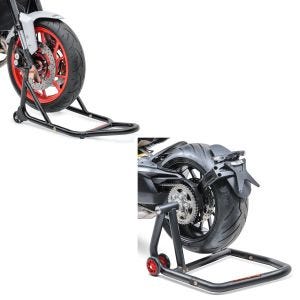Set: Einarmständer Ducati Streetfighter V4/S 20-21 Montageständer Single + Montageständer Vorderrad mit gummierten Aufnahmen Motorradheber vorne_1