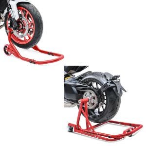 Set: Rangierhilfe Ducati Hypermotard 950 / SP 19-21 Montageständer Single + Montageständer Vorderrad FR für Ducati Hypermotard 950 / 939 / SP_1