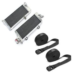 Set: Kühler Radiator für KTM EXC 125 / 200 / 250 / 300 2-Takt 2008-2015 + Spanngurt Set Zurrgurte 150cm 2 Stück in schwarz_1