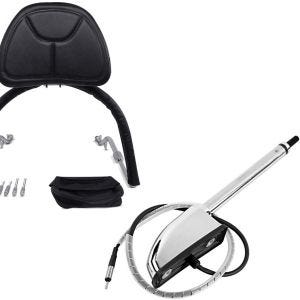 Set: Fahrer Rückenlehne für Honda Goldwing GL 1800 01-16 Craftride Sissybar schwarz + Antenne für Honda Goldwing 1800 01-16 Radio Audio Navi GPS Antennen-Kit Craftride_1