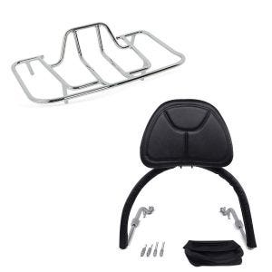 Set: Fahrer Rückenlehne für Honda Goldwing GL 1800 01-16 Craftride Sissybar schwarz + Gepäckträger Honda Goldwing GL 1800 01-16 chrom Craftride_1