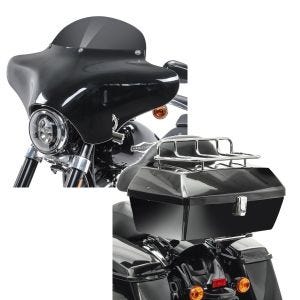 Set: Batwing Verkleidung BD8 für Harley Davidson Road King / Classic Craftride + Topcase für Harley Davidson Road King Craftride Missouri 43Ltr abschließbar_1