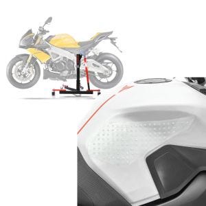 Set: Zentralständer Aprilia Tuono V4 1100 Factory 15-21 Motorradheber ConStands Power-Evo + Seiten Tankpad Grip Pad L für Aprilia Tuono V4 1100 RR / Factory_1