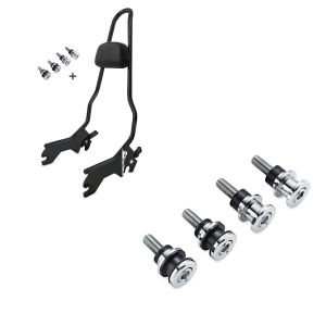 Set: Sissybar für Harley Softail Low Rider / S 18-21 Craftride XL mit Docking Kit schwarz + Anbausatz Docking Hardware Kit für Harley-Davidson Softail 18-21 52300646 Craftride_1