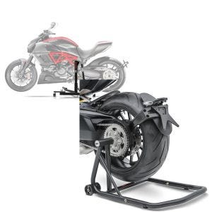 Set: Zentralständer Ducati Diavel 11-18 Motorradheber ConStands Power-Evo + Einarmständer Ducati Diavel / S 11-20 Montageständer ConStands Single-Classic schwarz matt_1