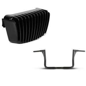 Set: Spannungsregler für Harley Street Glide 17-21 Gleichrichter Laderegler Craftride + Lenker Ape Hanger 12" für Harley Street Glide 06-21 schwarz Craftride_1