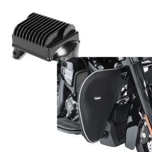 Set: Spannungsregler für Harley-Davidson Street Glide 09-15 Gleichrichter Laderegler Craftride + Sturzbügel Spritzschutz für Harley Street Glide 06-21 Beinwärmer Craftride_1