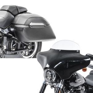 Set: Seitenkoffer Set Yamaha XVS 1300 A Midnight Star Craftride K3 33Ltr in schwarz + Batwing Verkleidung BW8 für Yamaha XVS 1300 / 950 A Midnight Star Craftride_1