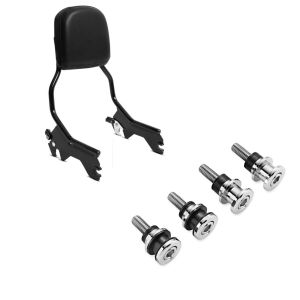 Set: Sissybar für Harley Softail Low Rider / S 18-21 Abnehmbar Craftride R1 schwarz + Anbausatz Docking Hardware Kit für Harley-Davidson Softail 18-21 52300646 Craftride_1
