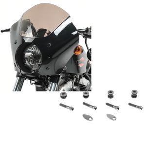 Set: Verkleidung für Harley Dyna Super Glide Custom 06-15 Lampenmaske Craftride Gauntlet MG4 + Docking Kit für Harley Davidson Dyna Super Glide Custom 06-15 4-Punkt Anbausatz von Craftride_1