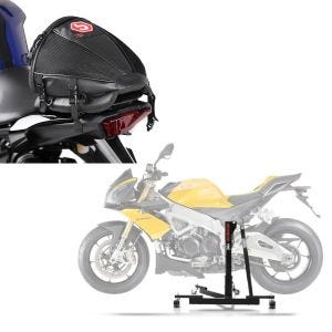 Set: Zentralständer Aprilia Tuono V4 R 11-14 Motorradheber ConStands Power-Evo + Hecktasche Aprilia Tuono V4 R / 1100 RR / Factory / Shiver 750 / 900 Bagtecs Race schwarz_1
