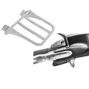Set: Gepäckträger für Harley Fat Boy 90-05 chrom Craftride + LED Lenkerblinker für Harley Davidson Breakout / Fat Boy / 114 Lumitecs Blinker M2 getönt_1