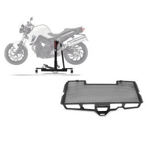 Set: Zentralständer BMW F 800 R 09-19 Motorradheber ConStands Power-Evo + Kühlerabdeckung für BMW F 800 R 09-19 Kühlergrill Zaddox KG1_1