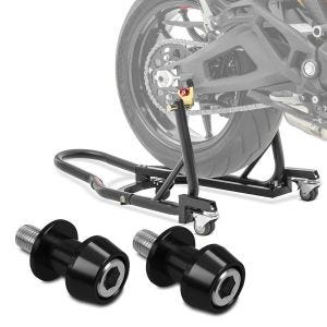 Paddock Stand Dolly rear wheel matt + prism socket racing adapter Motea Assen