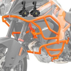 Set Engine Guard + Auxiliary lights compatible with KTM 1290 Super Adventure R / S 21-24 crash bar Motoguard orange X21