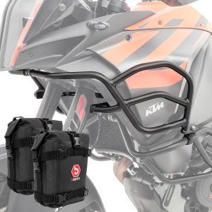 Set Fairing Crash bar + bags X21 compatible with KTM 1290 Super Adventure R / S / T 2017-2020 engine guard Motoguard black