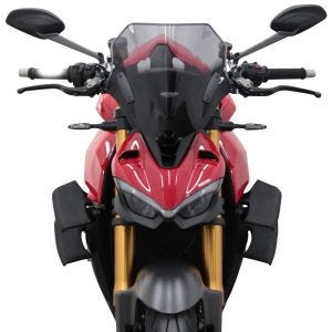 Racing Screen compatible with Ducati Streetfighter V4/S 20- Double Bubble "NRN" with mounting material MRA light smoke