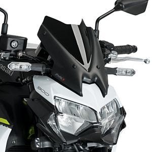 Windshield compatible with Kawasaki Z 900 20-24 Black Puig NG Sport