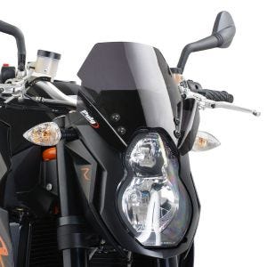 Windshield compatible with KTM 990 Super Duke / R 07-13 Dark Smoke Puig NG Sport