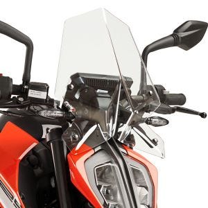 Windshield compatible with KTM 390 / 125 Duke 17-23 Clear Puig NG Sport